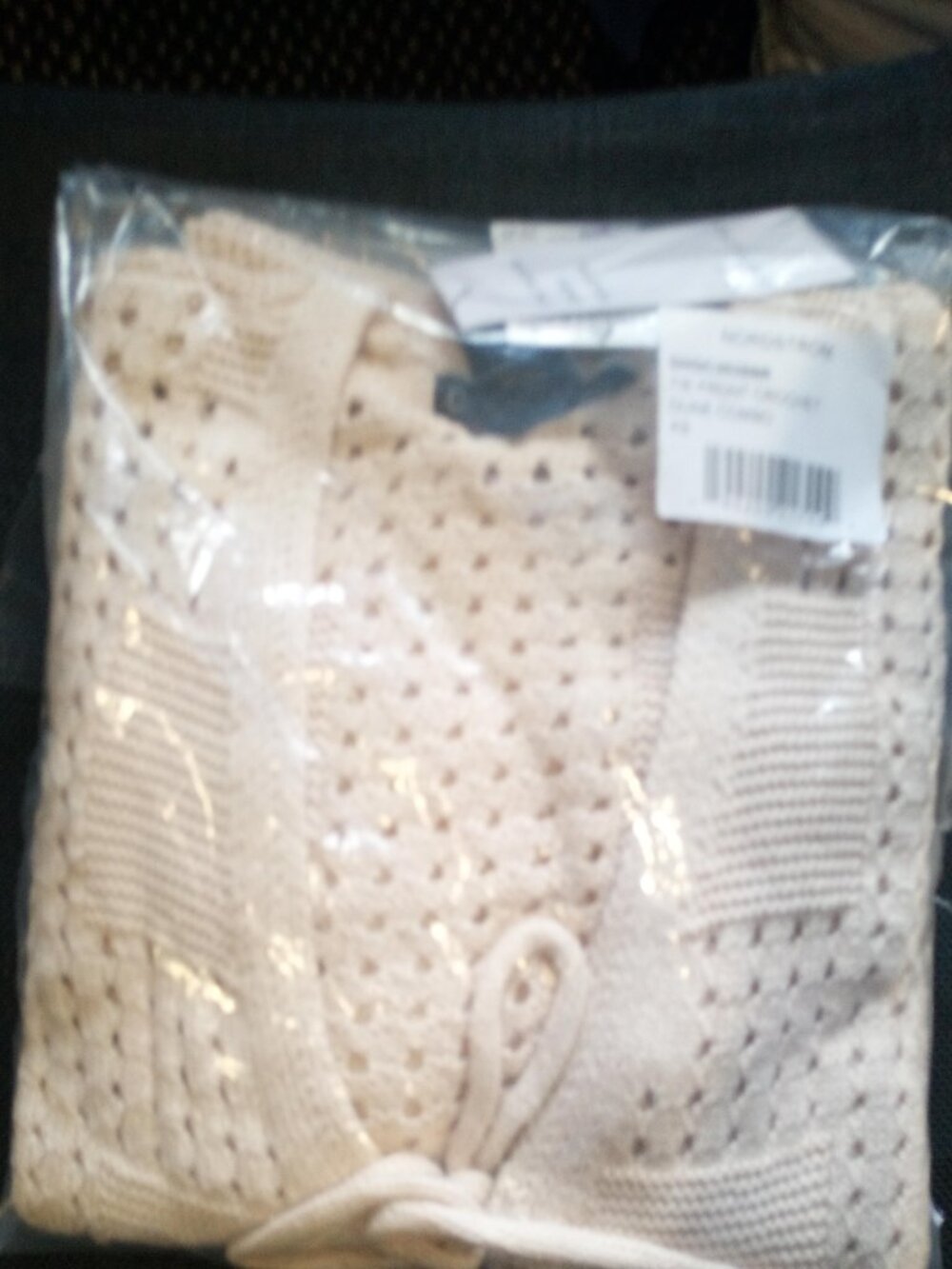 Tie Front Crochet Sweater